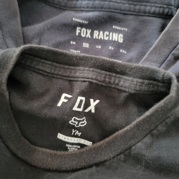 Fox Racing Boys Medium YM Lot of 2 Short Sleeve T-shirts Black Blue Red Pink Tee - Picture 5 of 8